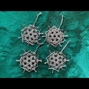 Handmade Macrame Crochet Snowflake Ornaments